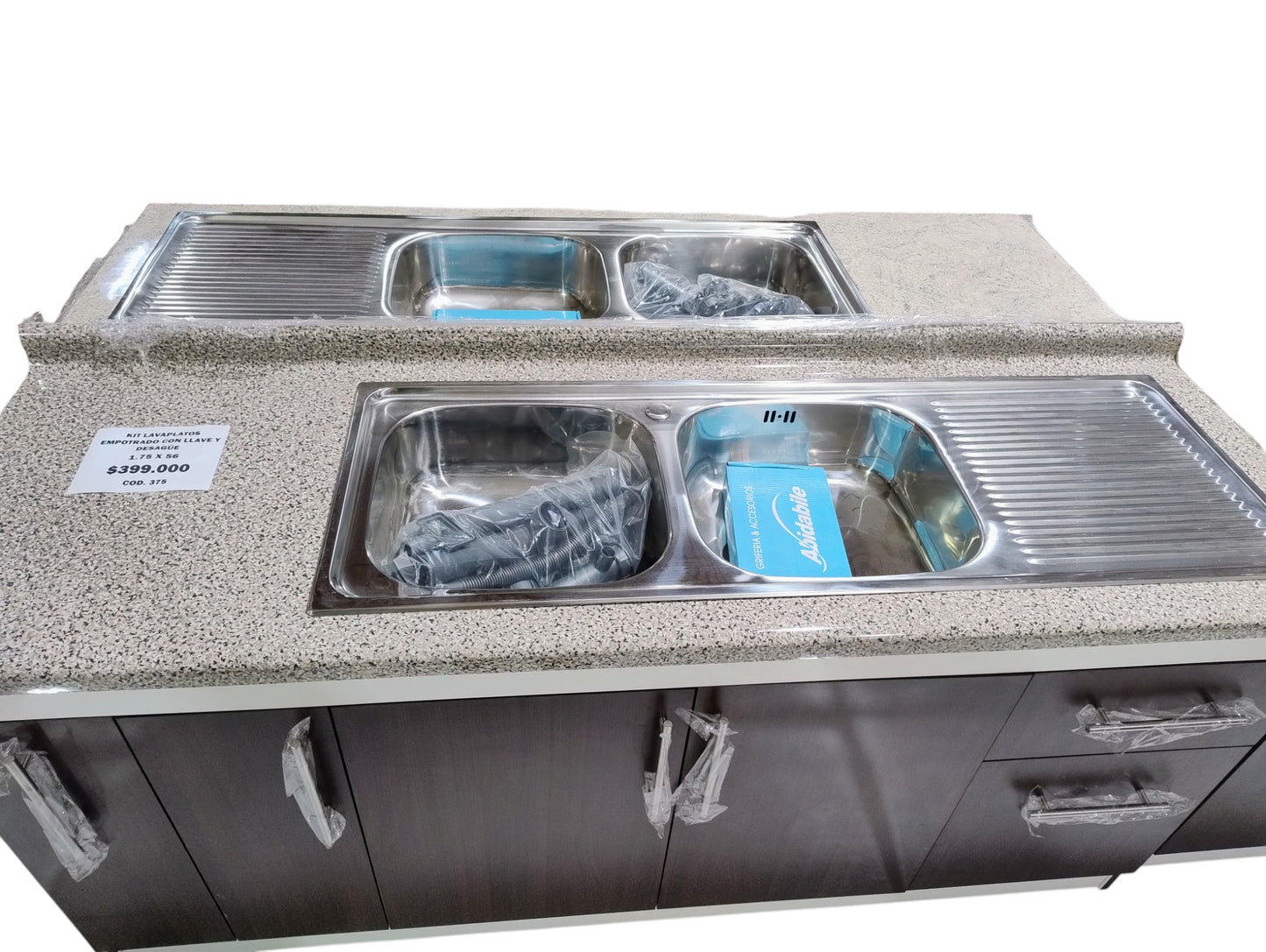 LAVAPLATOS DOBLE MODULAR COMPLETO