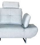 SECCIONAL GULIETA TAPIZ MICROFIBRA GRIS SUAVE- CON RESPALDO DESPLAZABLES HACIA ATRÁS-CODERA AJUSTABLE EN ALTURA 2.85*2.30*0.90
