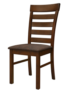 SILLA CANADA FABRICADA EN RUBBERWOOD Y BASTIDOR TAPIZADO EN MICROFIBRA CAFÉ 0.43*0.56*0.96