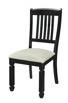 SILLA VERMONT OLD BLACK ASIENTO TAPIZADO 0.49*0.64*1.00