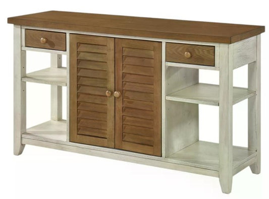 BUFFET VERMONT WHITE - Estructura de madera con cubierta enchapada para mayor durabilidad          1.32*0.40*0,76