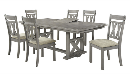 COMEDOR CLIFFORD CON MESA CON EXTENSION Y 6 SILLAS          1.80(2.26)*1.07*0.77