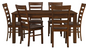 JUEGO COMEDOR CANADA CON CUBIERTA FIJA ENCHAPADA DE 2.00*1.00*0.75                                                       CON 6 SILLAS