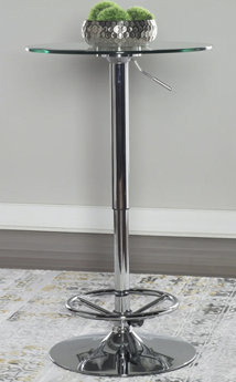 MESA BAR AJUSTABLE CUBIERTA VIDRIO                                                      60*82*1.07