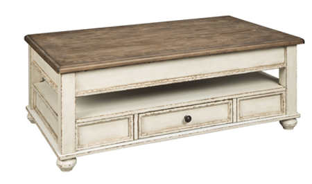 MESA CENTRO REALYN CON CUBIERTA ELEVABLE                            1.27*0.45*0.71