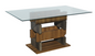 MESA COMEDOR DURMIENTE CUBIERTA CRISTAL BISELADO     1.50*0.90*0.75