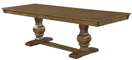 MESA COMEDOR JOHNSONS - CUBIERTA ENCHAPADA EN ROBLE AMERICANO- ESTRUCTURA EN RUBBERWOOD          2.40(0.45)*1.01*0.76