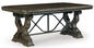 MESA COMEDOR MAYLEE CON CUBIERTA CON EXTENSION ENCHAPADA EN ROBLE         2.75*1.12*0.76