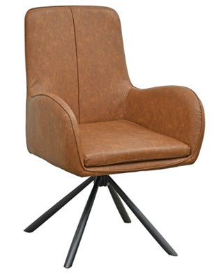 POLTRONA GIRATORIA TIMBER BROWN-TAPIZ PU CAFE                       0.63*0.60*0.95