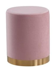 POUF LIFE VELVET ROSE