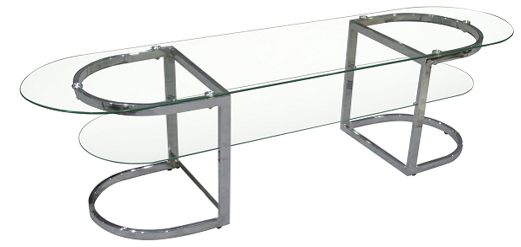 RACK CENTRO LIFF CON CUBIERTA VIDRIOS TEMPLADO Y ESTRUCTURA CROMADA      1.50*0.40*0.50