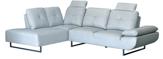 SECCIONAL GULIETA TAPIZ MICROFIBRA GRIS SUAVE- CON RESPALDO DESPLAZABLES HACIA ATRÁS-CODERA AJUSTABLE EN ALTURA                                         2.85*2.30*0.90