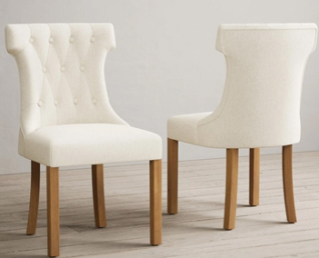 SILLA CAPITONE TELA BEIGE DRAG                                                          54*64*96