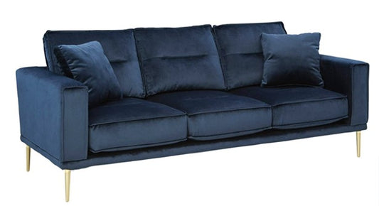 SOFA 3 CUERPOS MACLEARY, TAPIZ TELA 100% POLIESTER COLOR AZUL                      2.07*0.86*0.86