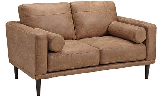 SOFA ARROYO 2 CUERPOS TAPIZ MICROFIBRA CAFÉ CLARO                 1.48*0.86*084