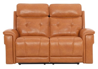 SOFA RECLINABLE CARRERA DE 2 CUERPOS CON CONTROL ELECTRICO Y PORTO USB, TAPIZ PU COLOR CARAMELO                                     1.00 M3