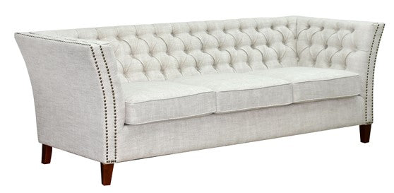 SOFA VALKA TPIZ LINO, RESPALDO BUTONE                                                                 2.25*0.86*0.89