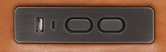 SOFA RECLINABLE CARRERA DE 2 CUERPOS CON CONTROL ELECTRICO Y PORTO USB, TAPIZ PU COLOR CARAMELO                                     1.00 M3