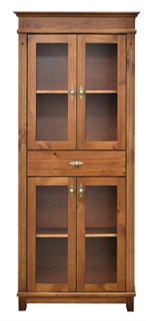 VITRINA ESQUINERO TRINIDAD. ESTRUCTURA EN PINO RADIATA Y MDF ENCHAPADA     0.80*0.40*1.84