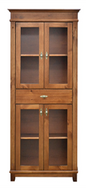 VITRINA TRINIDAD 4 PUERTAS CON VIDRIO Y UN CAJON - ESTRUCTURADA EN PINO RADIATA Y MDF ENCHAPADO                      0.76*0.36*1.84